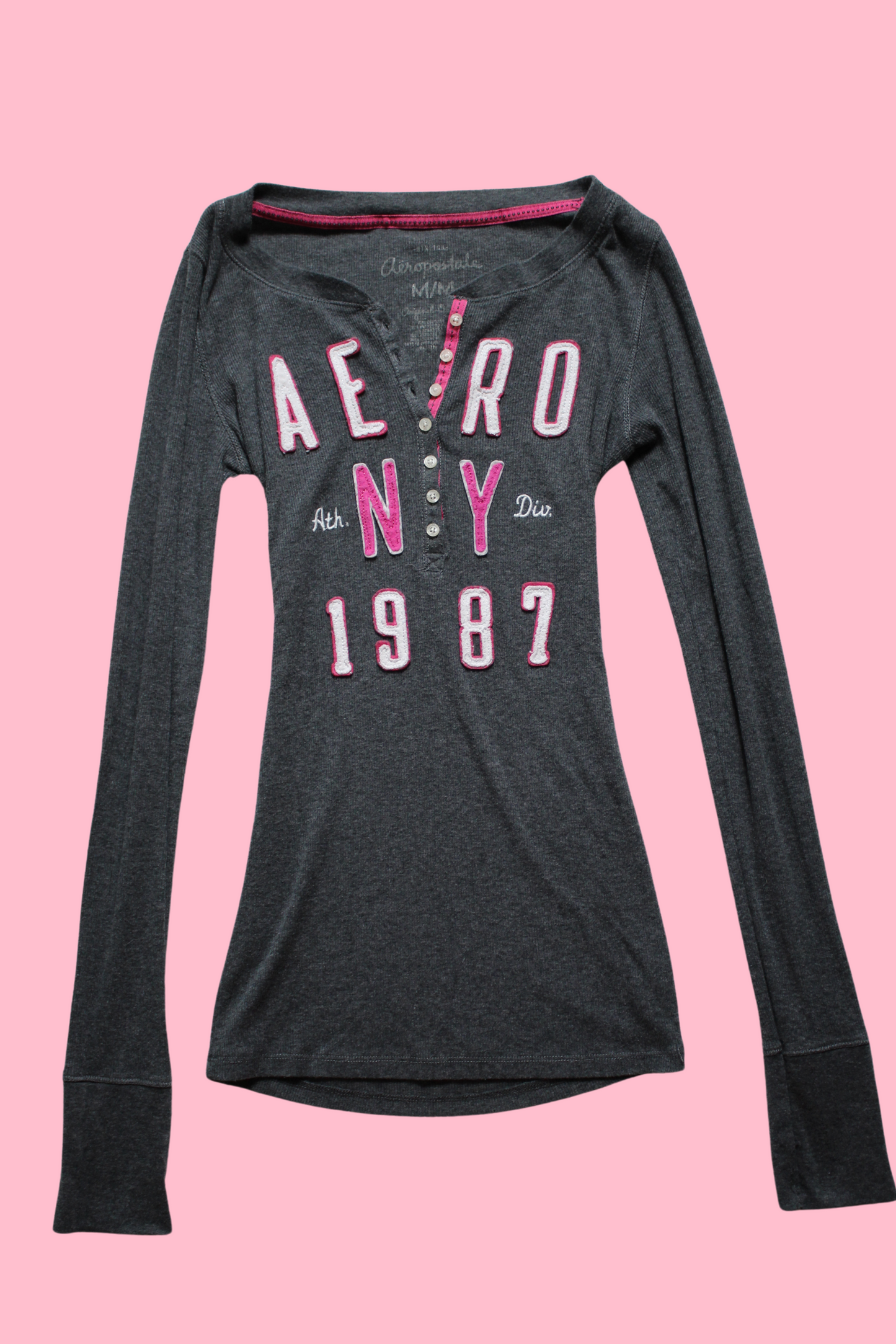 Grey Aéropostale Henley Top