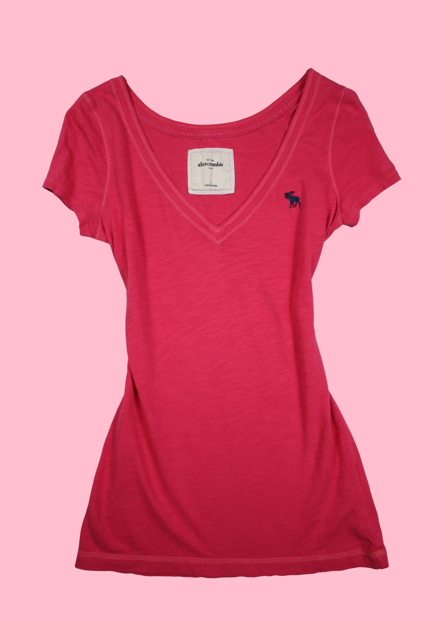 Pink Abercrombie V-neck Top