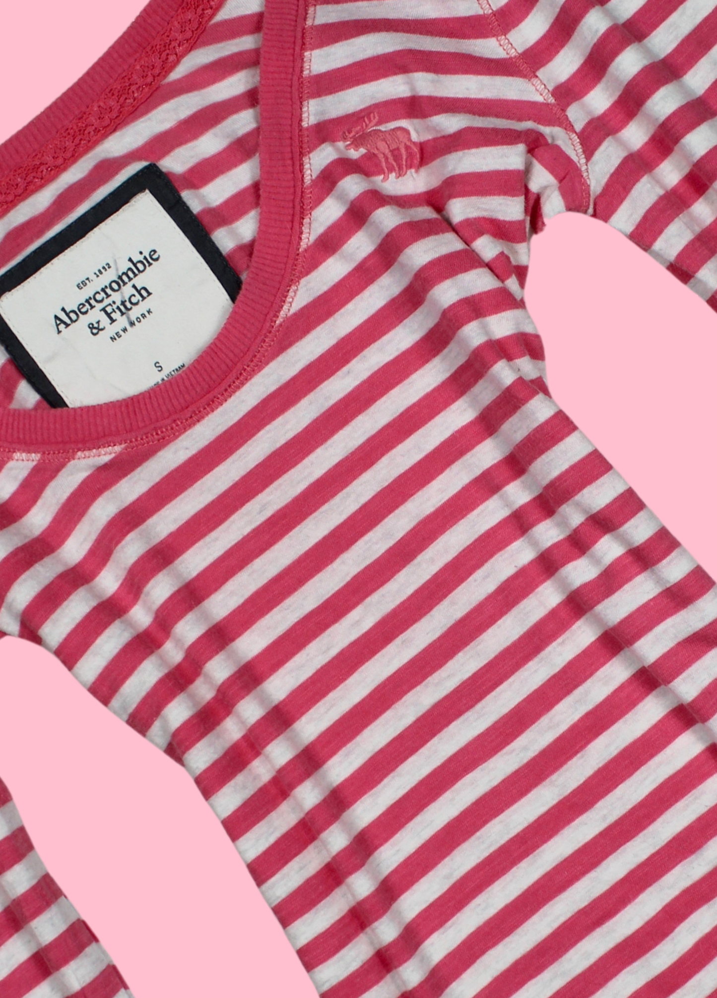 Pink and White Striped Top