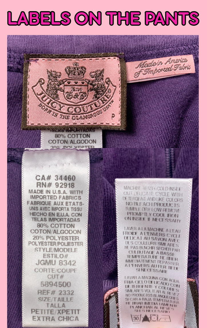 Juicy Couture Grape Velour Tracksuit