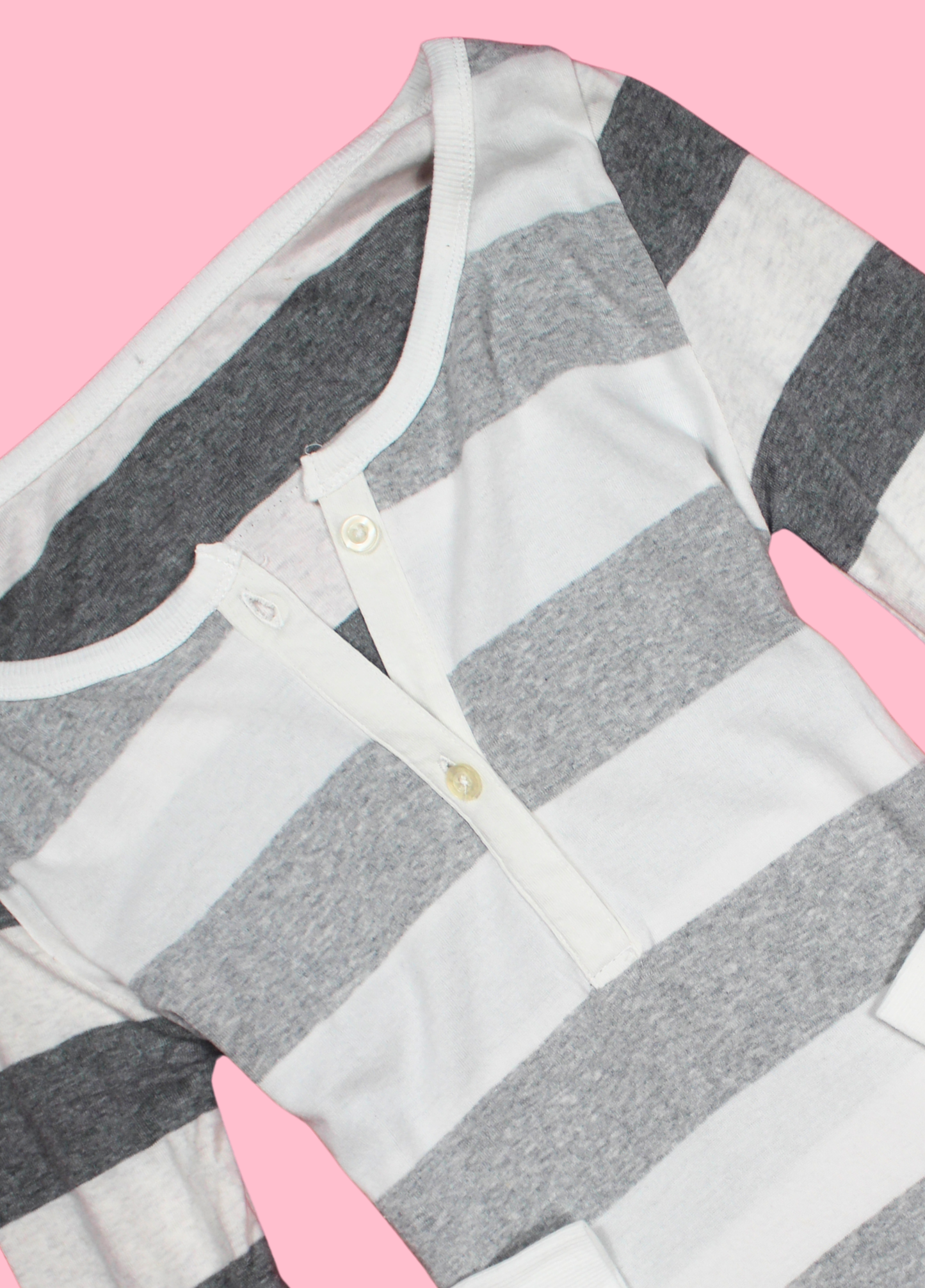 Light/Dark Grey Henley Top