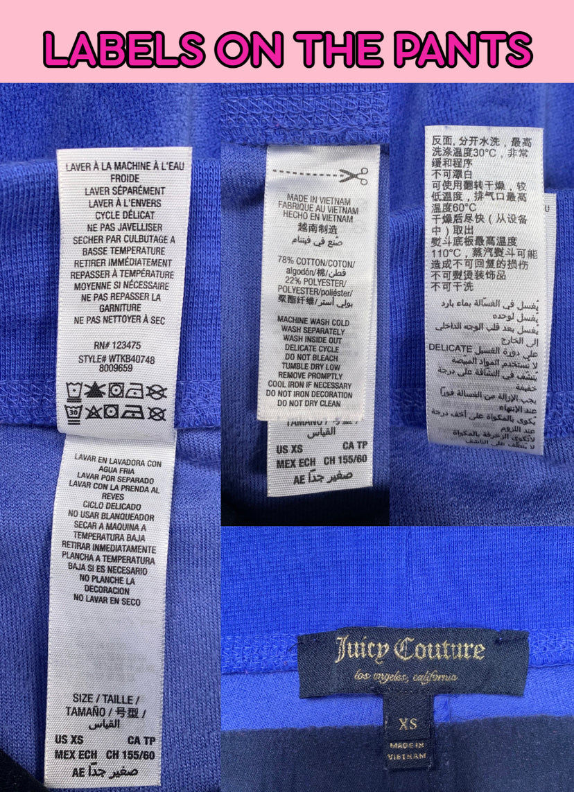 Juicy Couture Cinderella Blue Velour Tracksuit