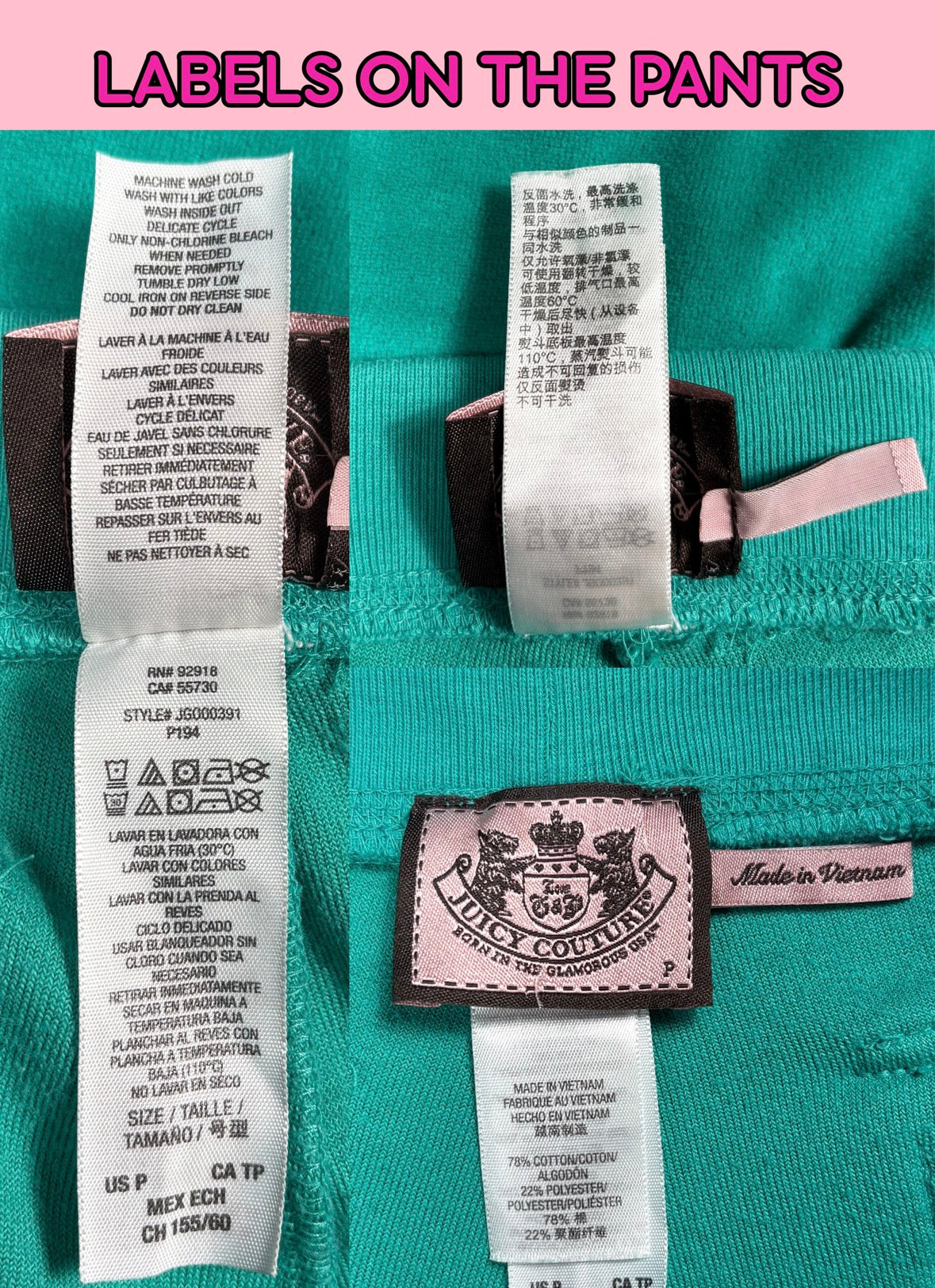 Juicy Couture Turquoise Velour Tracksuit