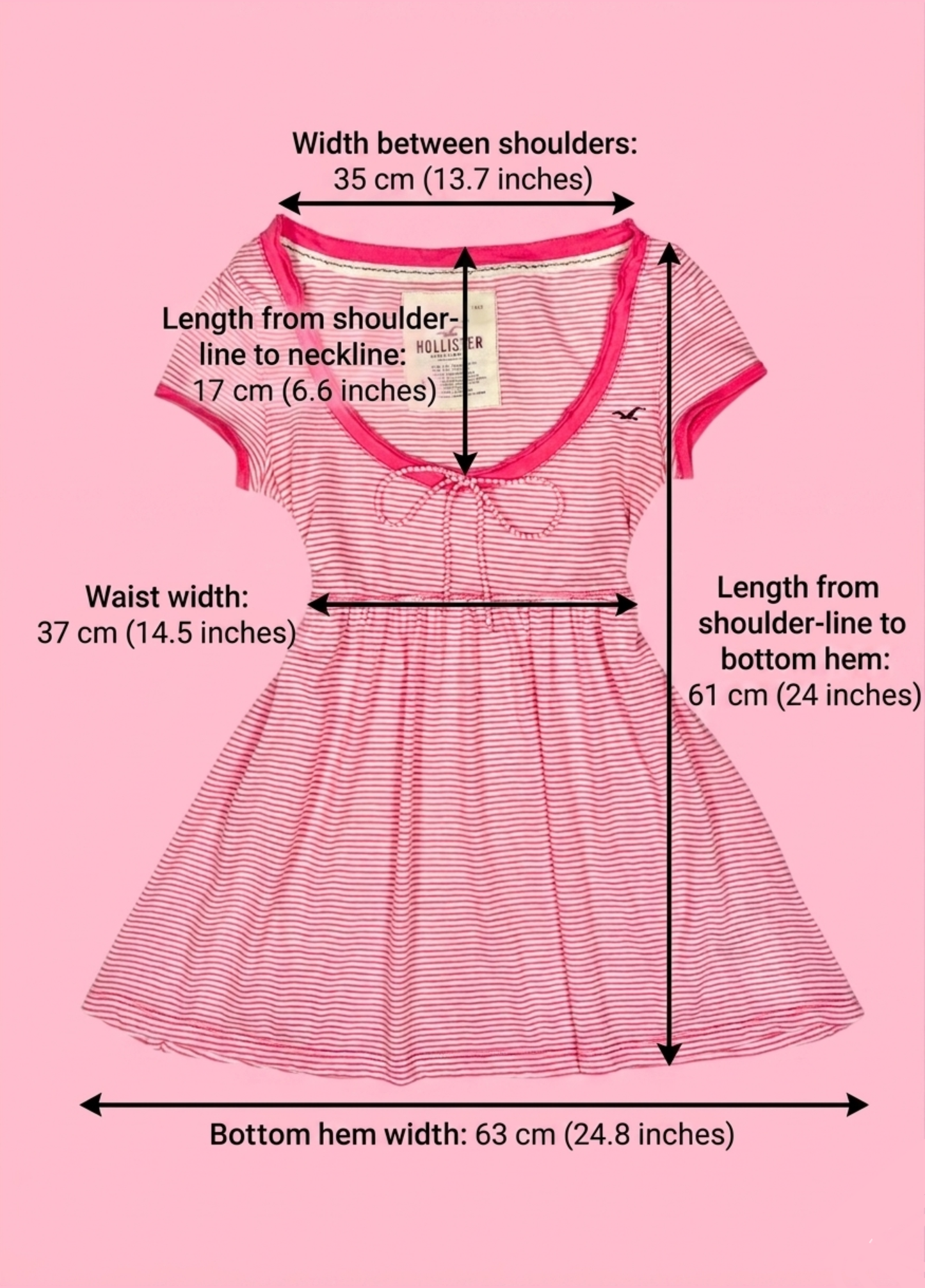 Striped Hollister Babydoll Top