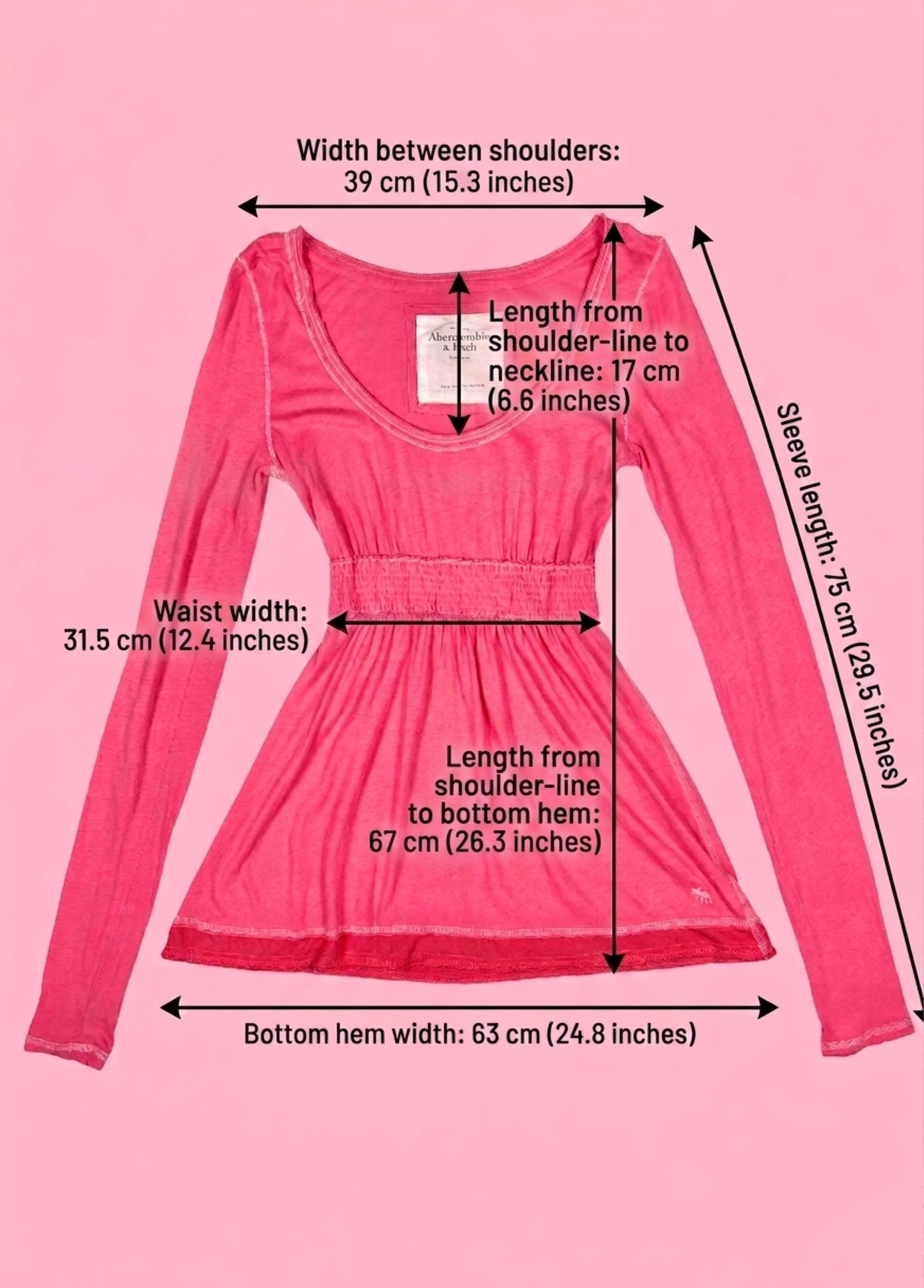 Rare Pink Abercrombie Babydoll Top
