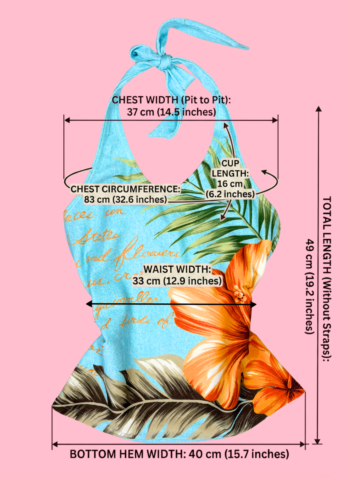 Tropical Summer Halter-neck Top