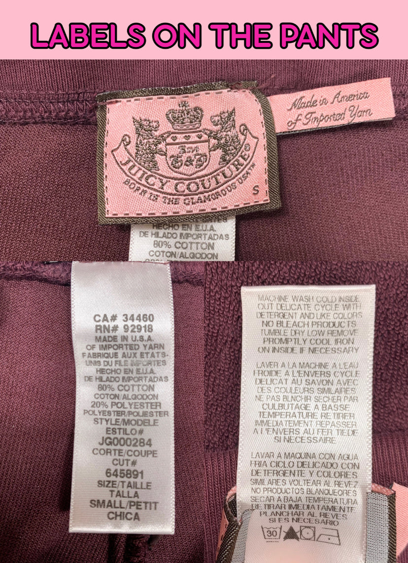 Juicy Couture Dark Maroon Terrycloth Tracksuit