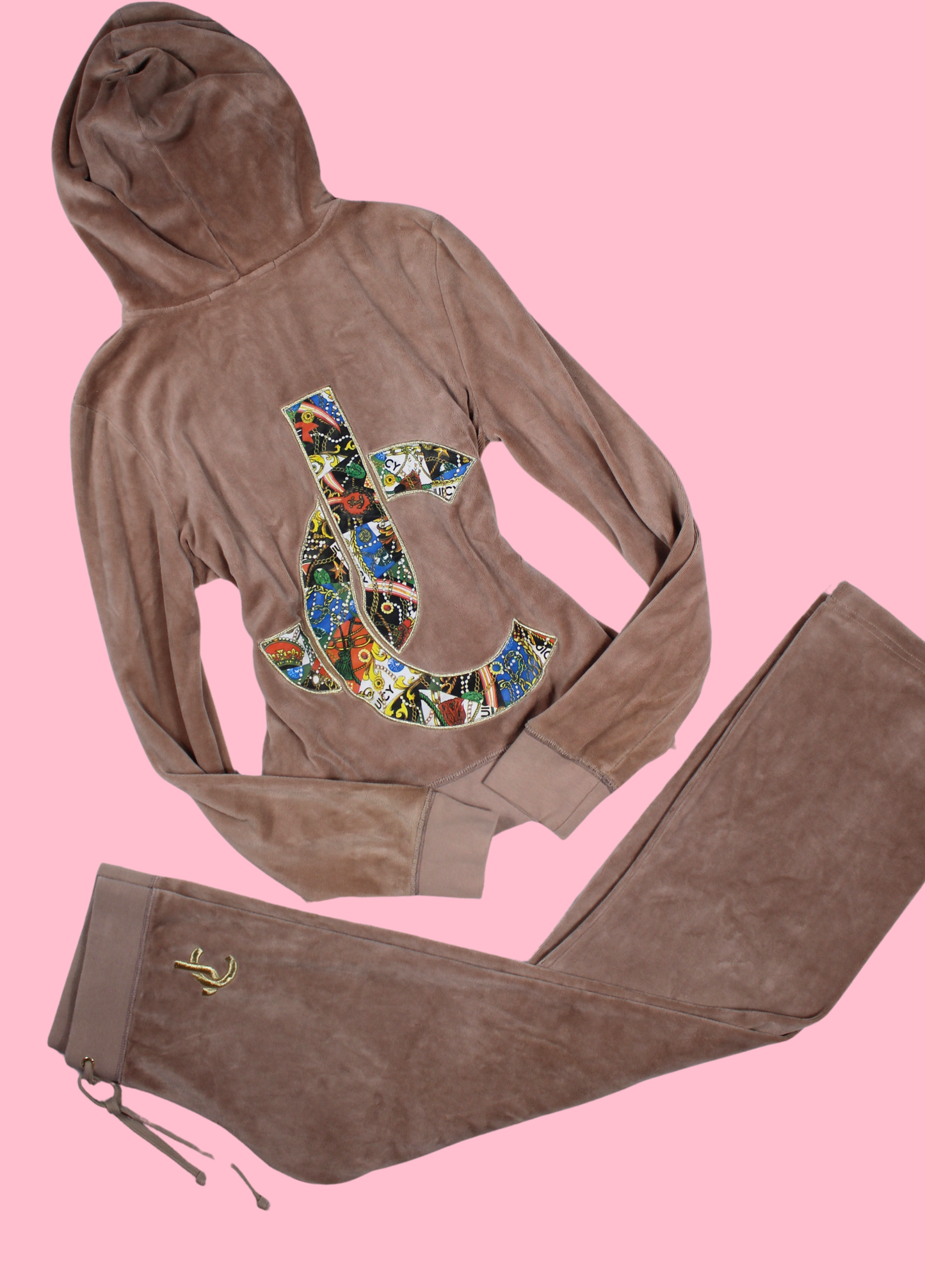 Juicy Couture Sand Brown Velour Tracksuit