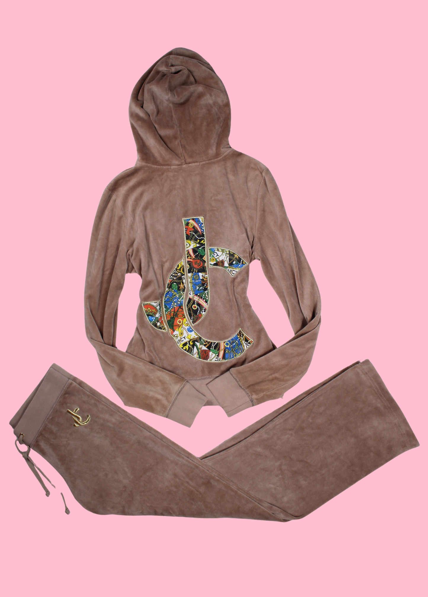 Juicy Couture Sand Brown Velour Tracksuit