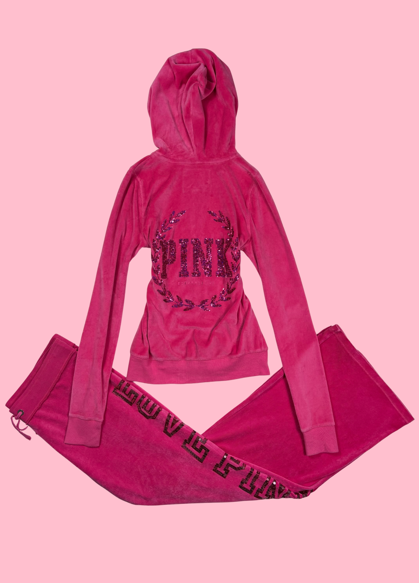Hot Pink Victoria's Secret Velour Tracksuit
