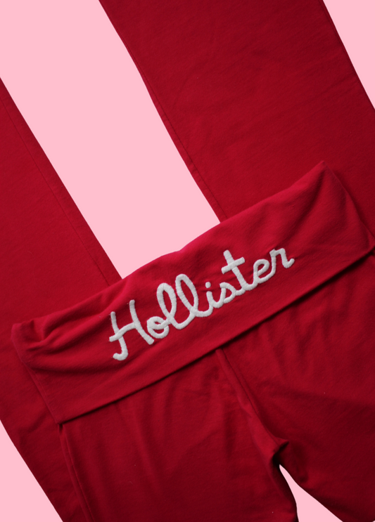 Pink Hollister Foldover Yoga Pants