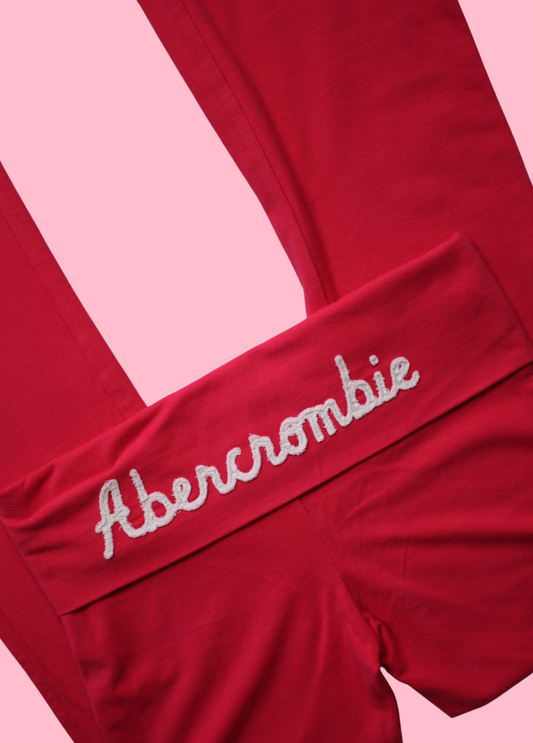 Pink Abercrombie Foldover Yoga Pants