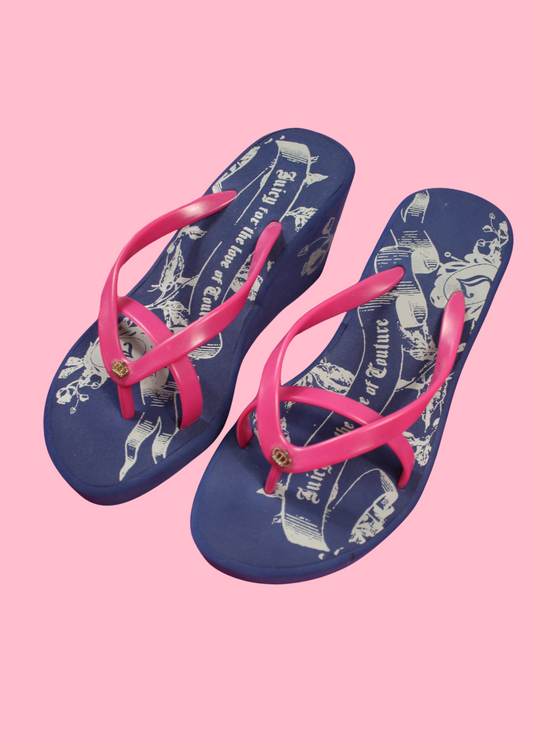 Juicy Couture Flip Flop Wedges