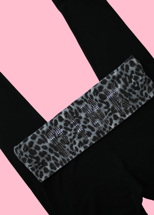 Leopard Print VS PINK Foldover Yoga Pants