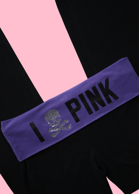 Purple VS PINK Foldover Yoga Pants