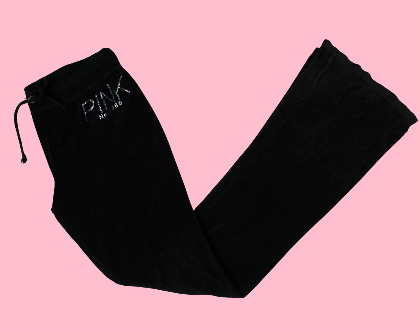 Black Victoria's Secret Pink Velour Tracksuit