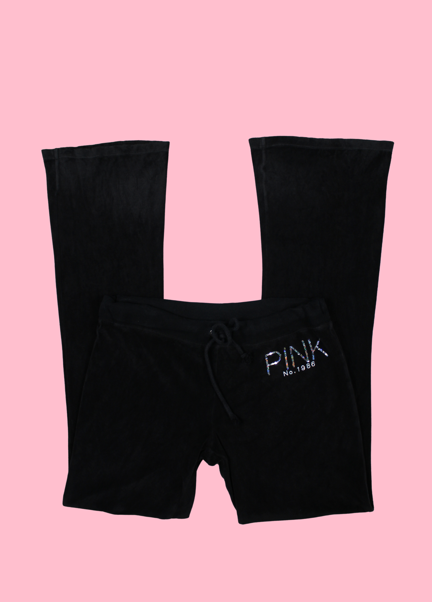 Black Victoria's Secret Pink Velour Tracksuit