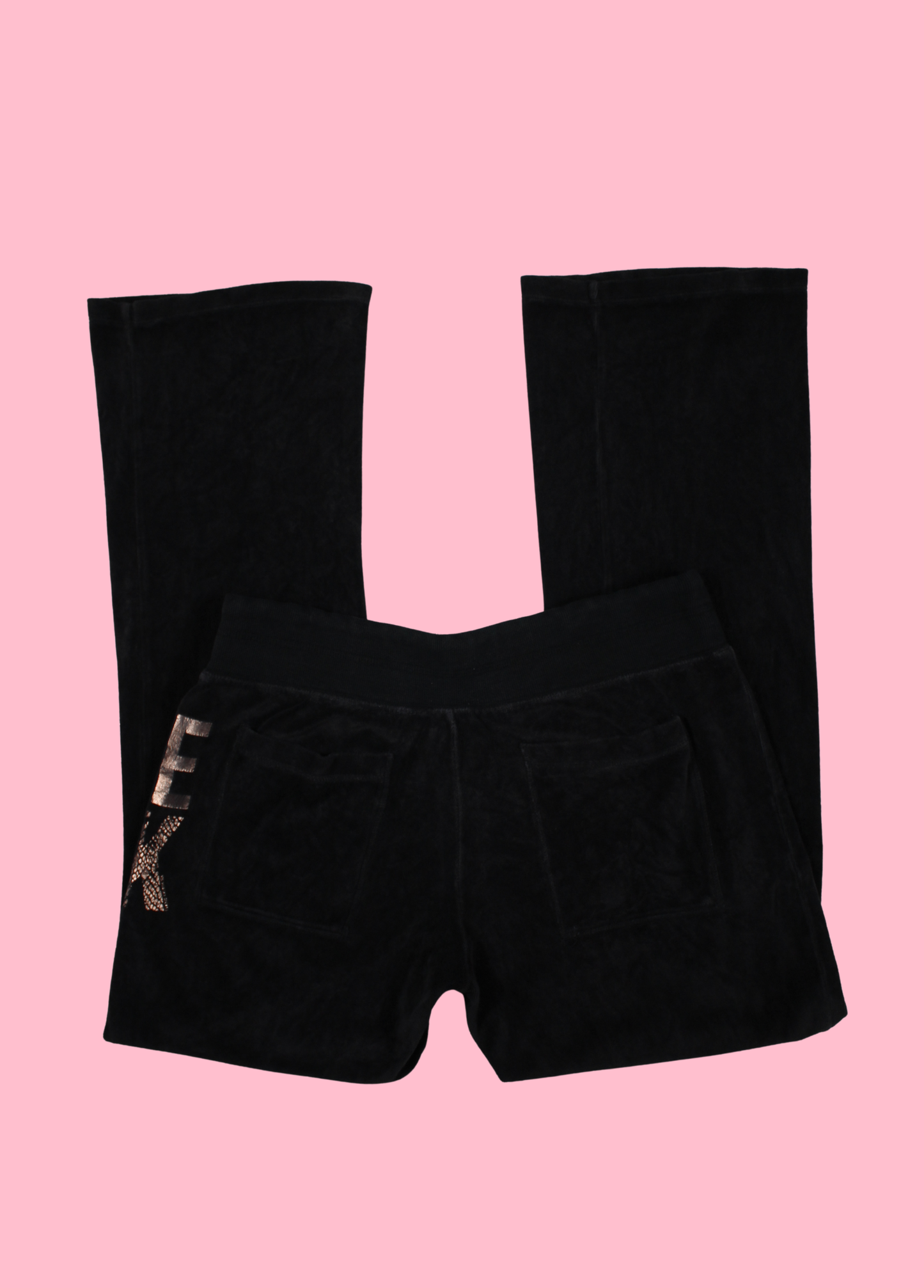 Black Victoria's Secret Pink Velour Tracksuit