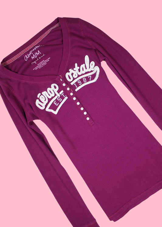 Plum Aéropostale Henley Top