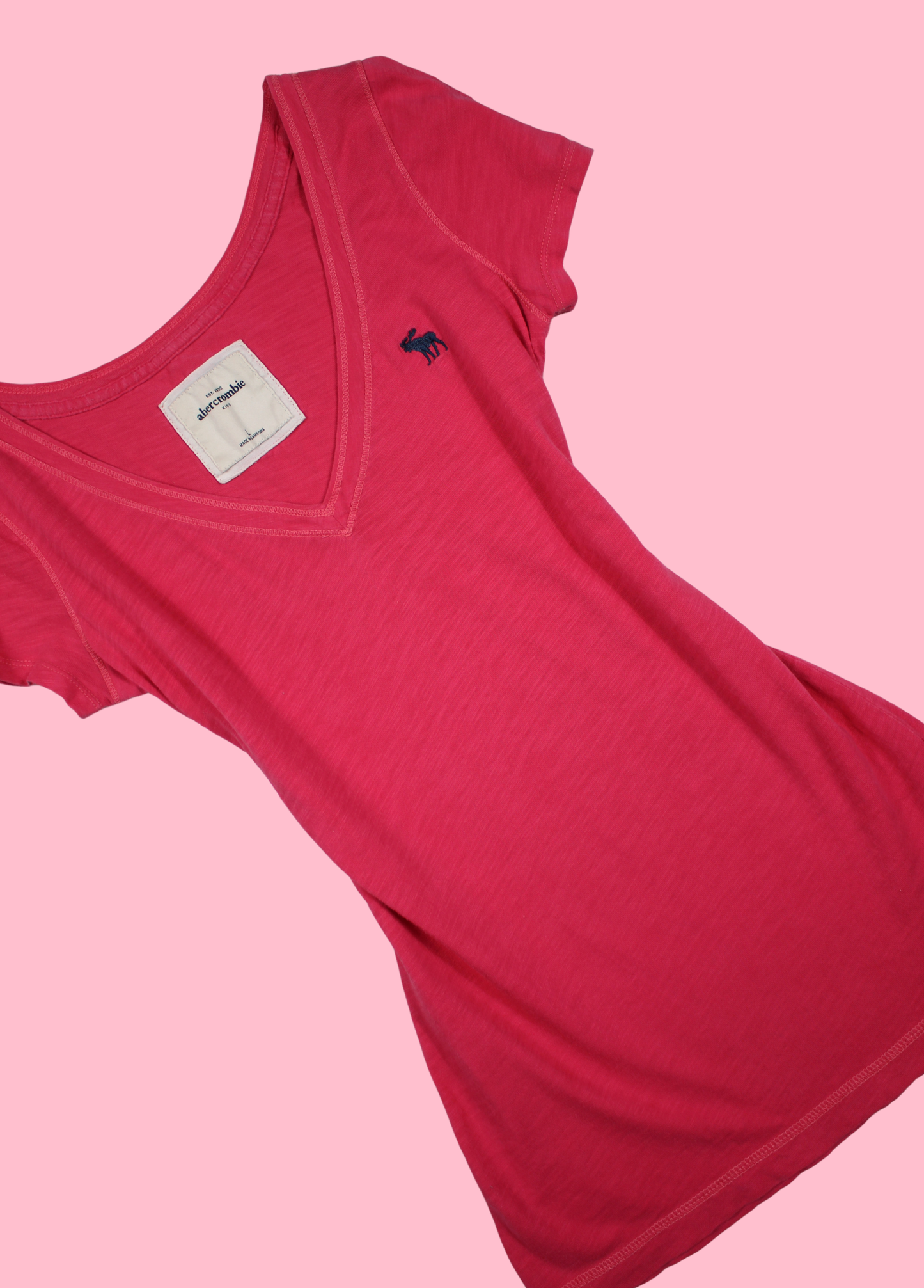 Pink Abercrombie V-neck Top