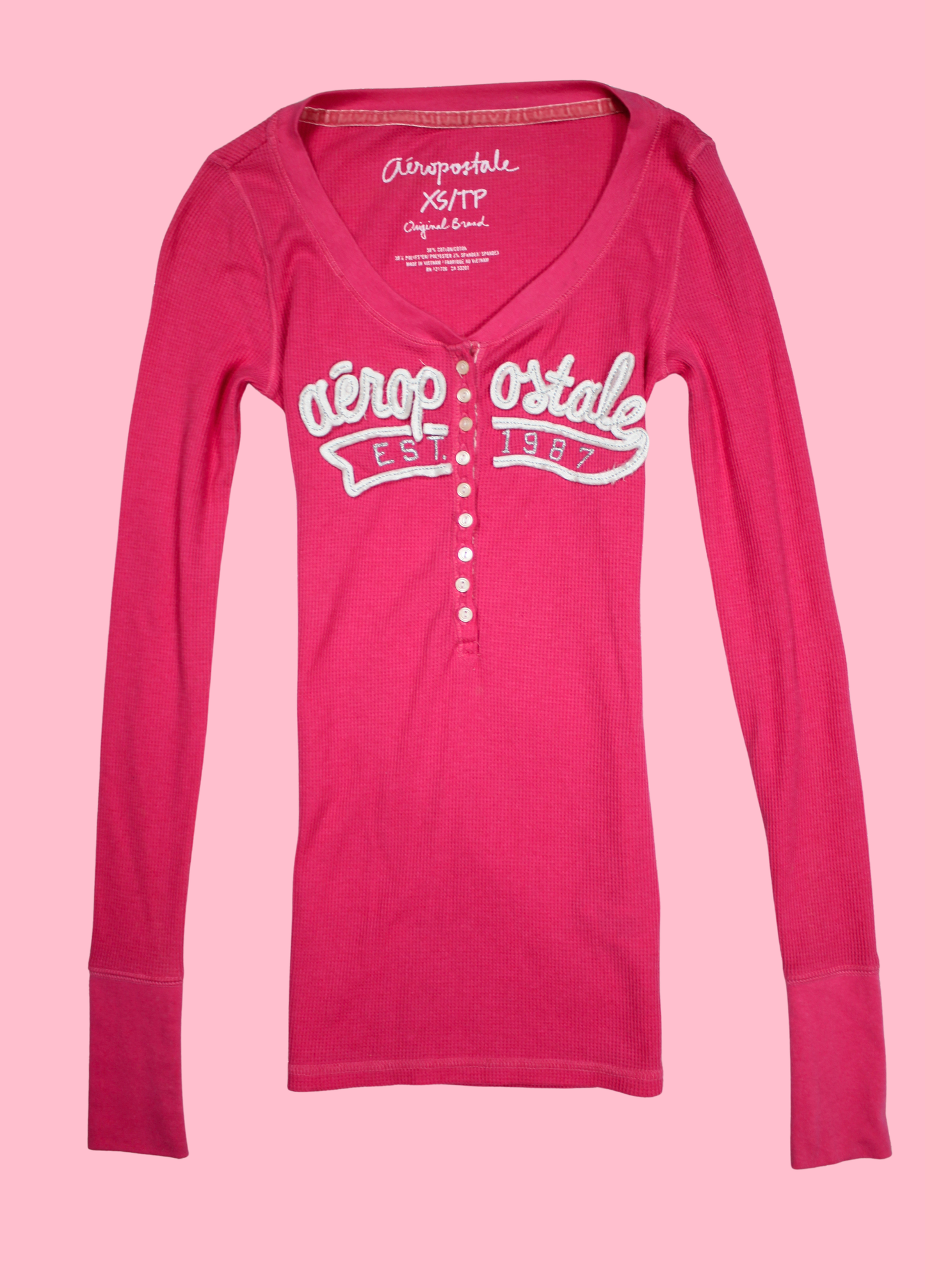 Pink Aéropostale Henley Top