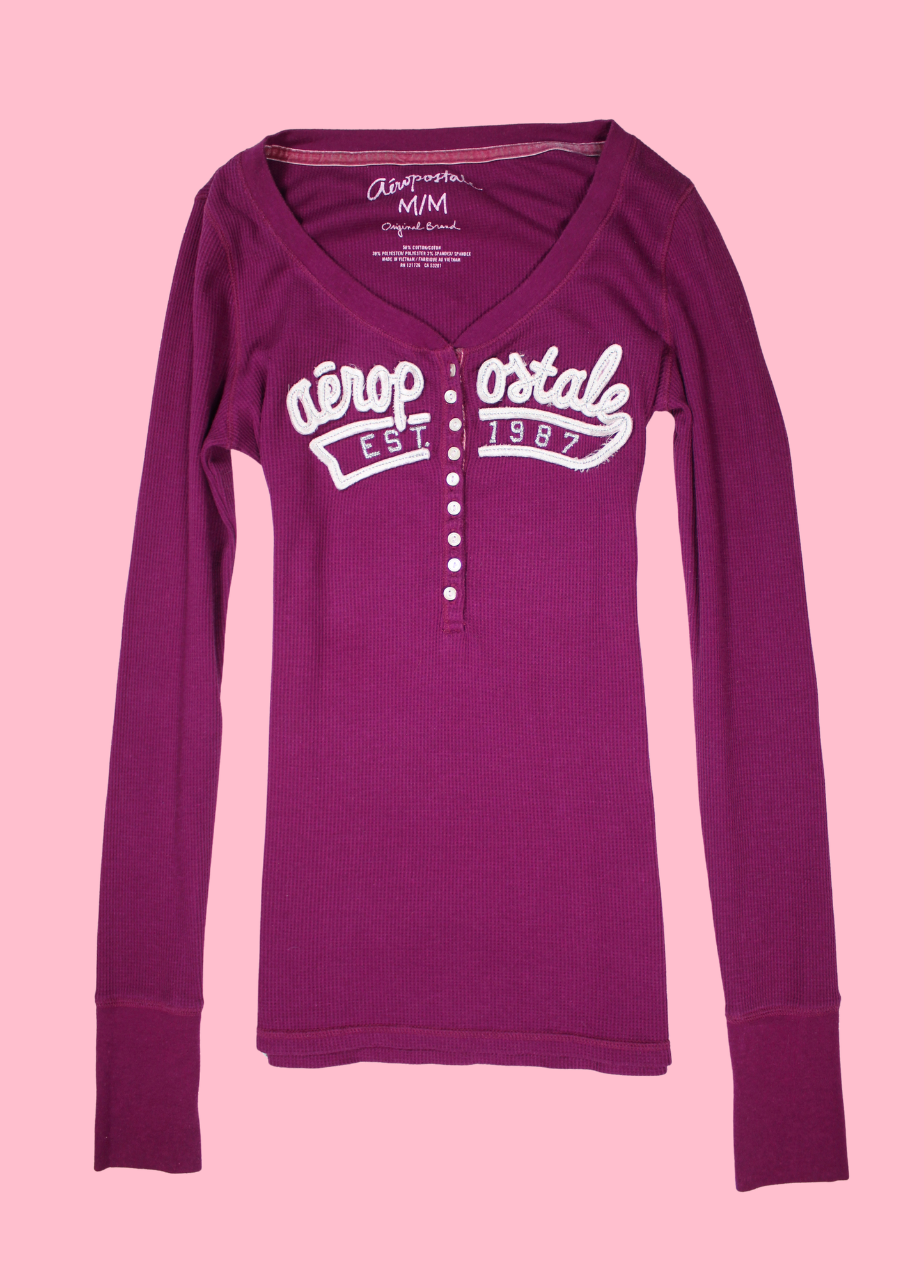 Plum Aéropostale Henley Top