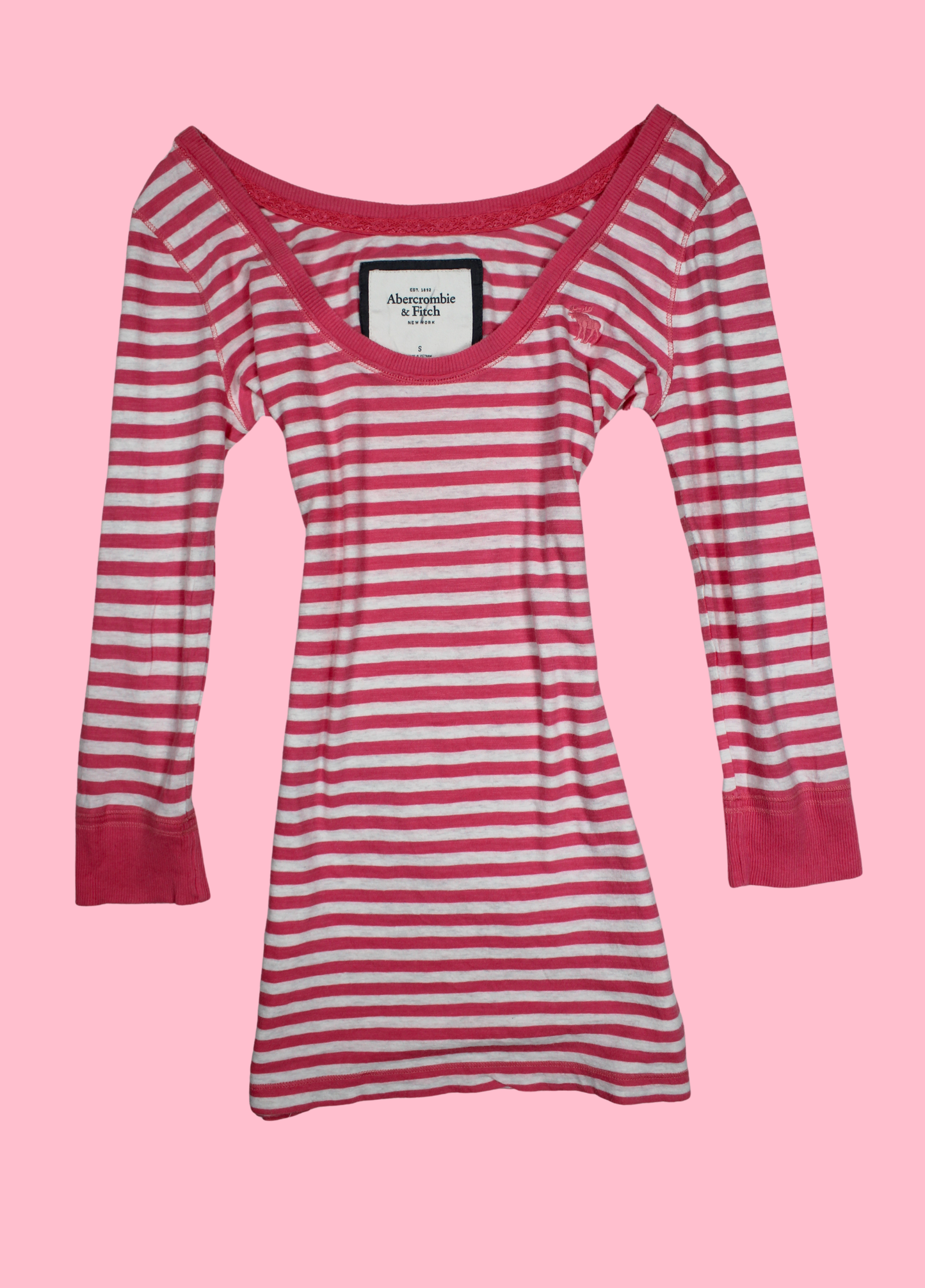 Pink and White Striped Top