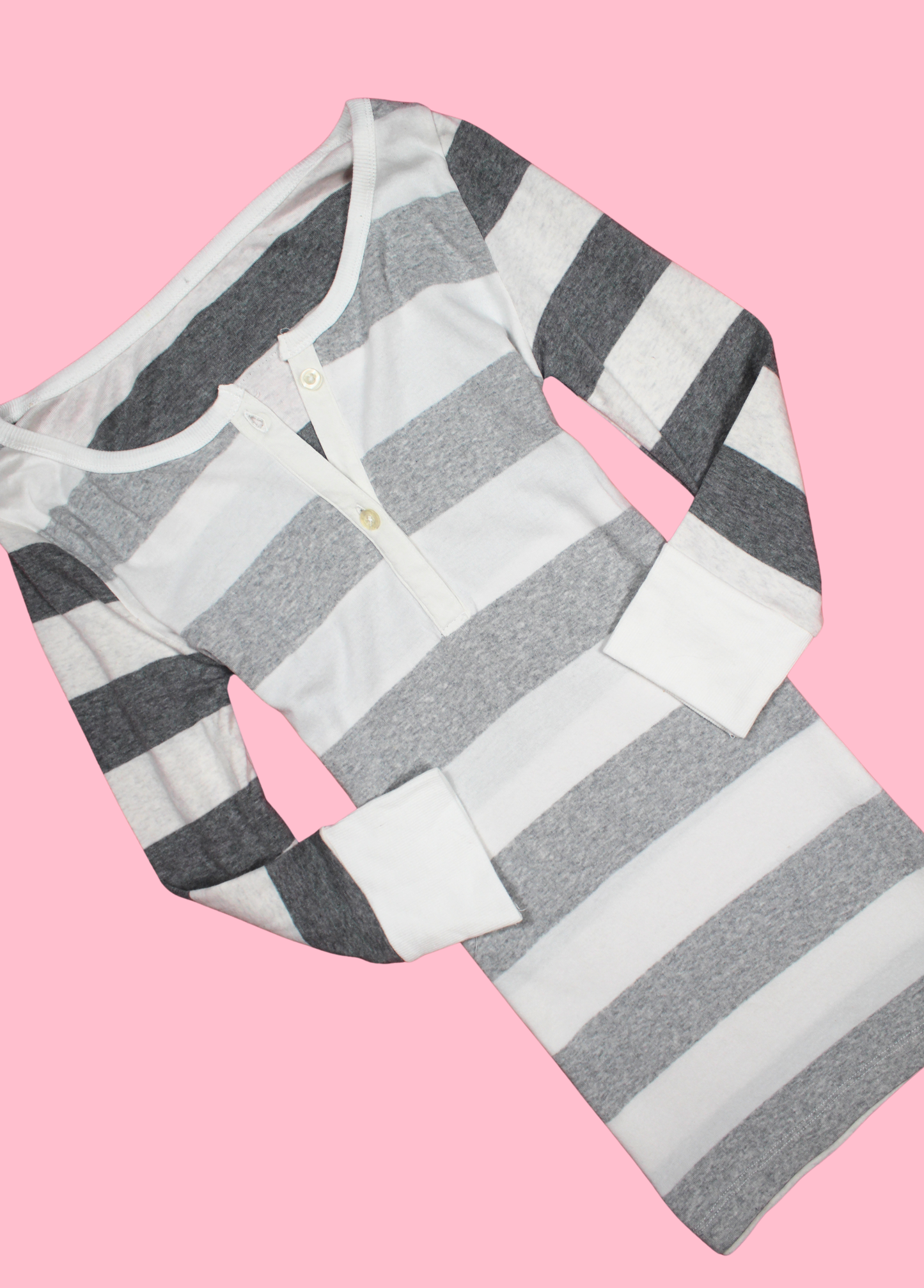 Light/Dark Grey Henley Top