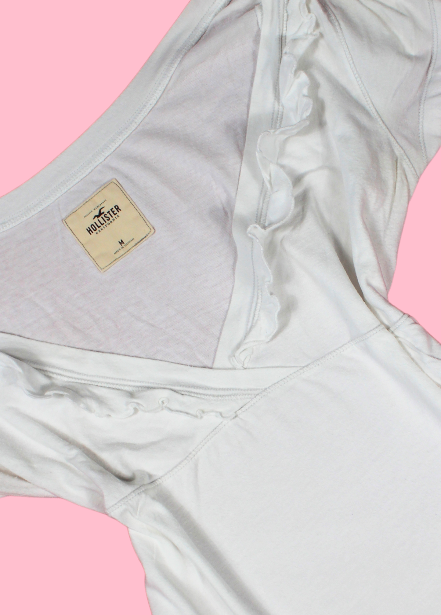 White Hollister Babydoll Top