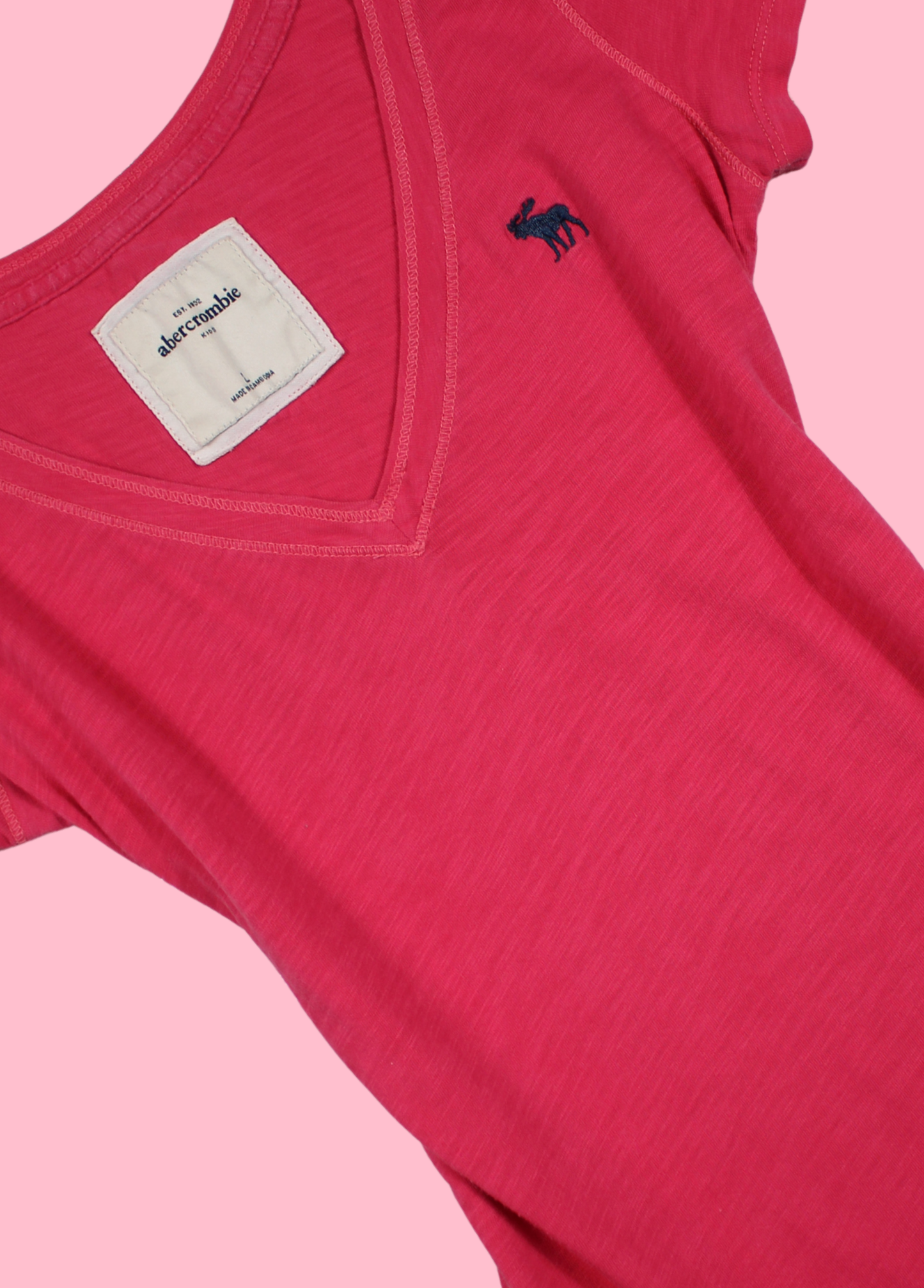 Pink Abercrombie V-neck Top