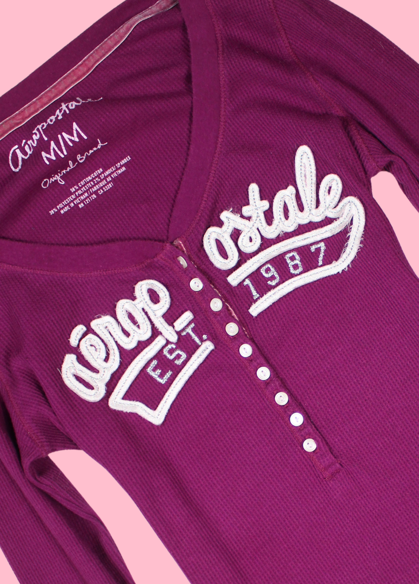 Plum Aéropostale Henley Top