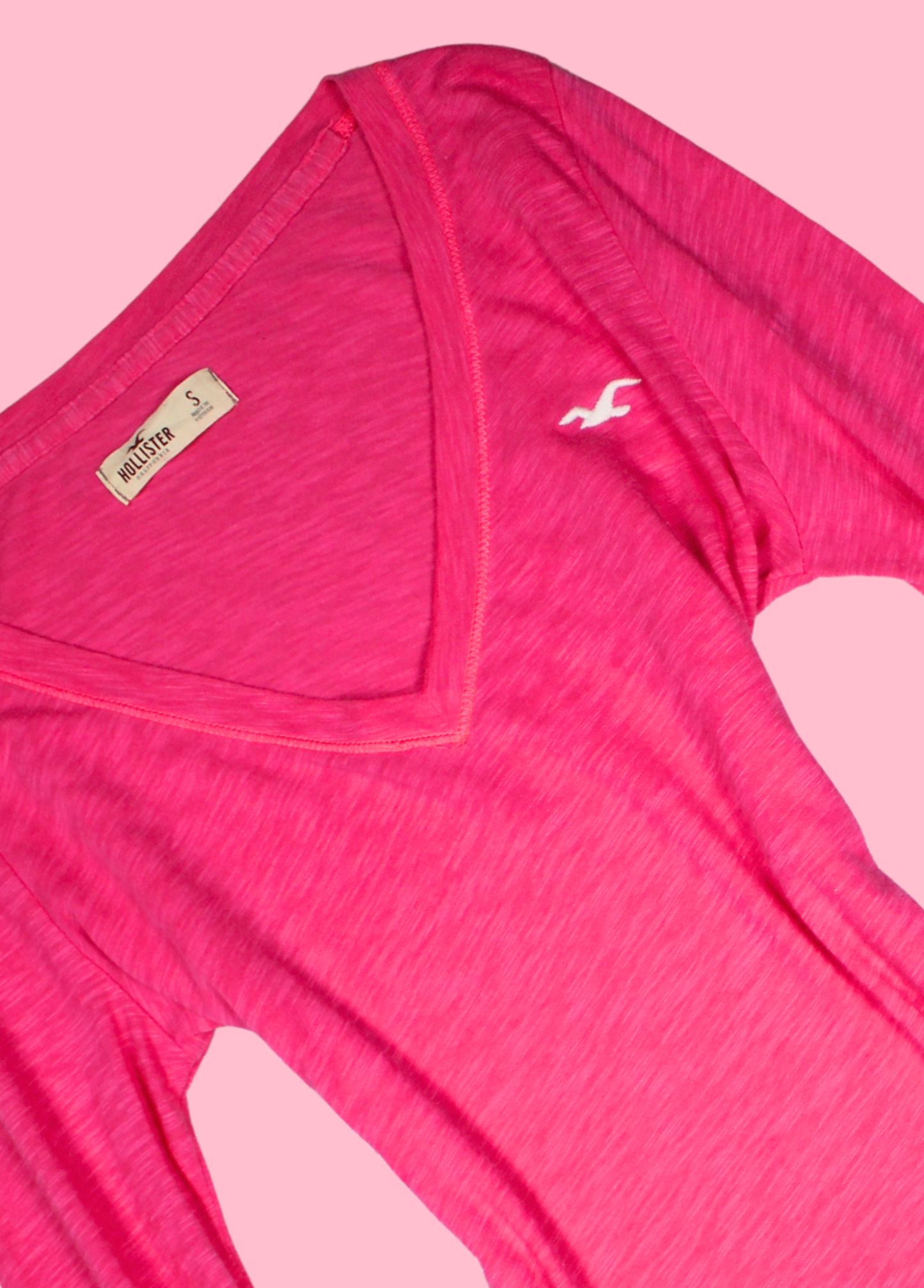 Pink Hollister V-neck Top