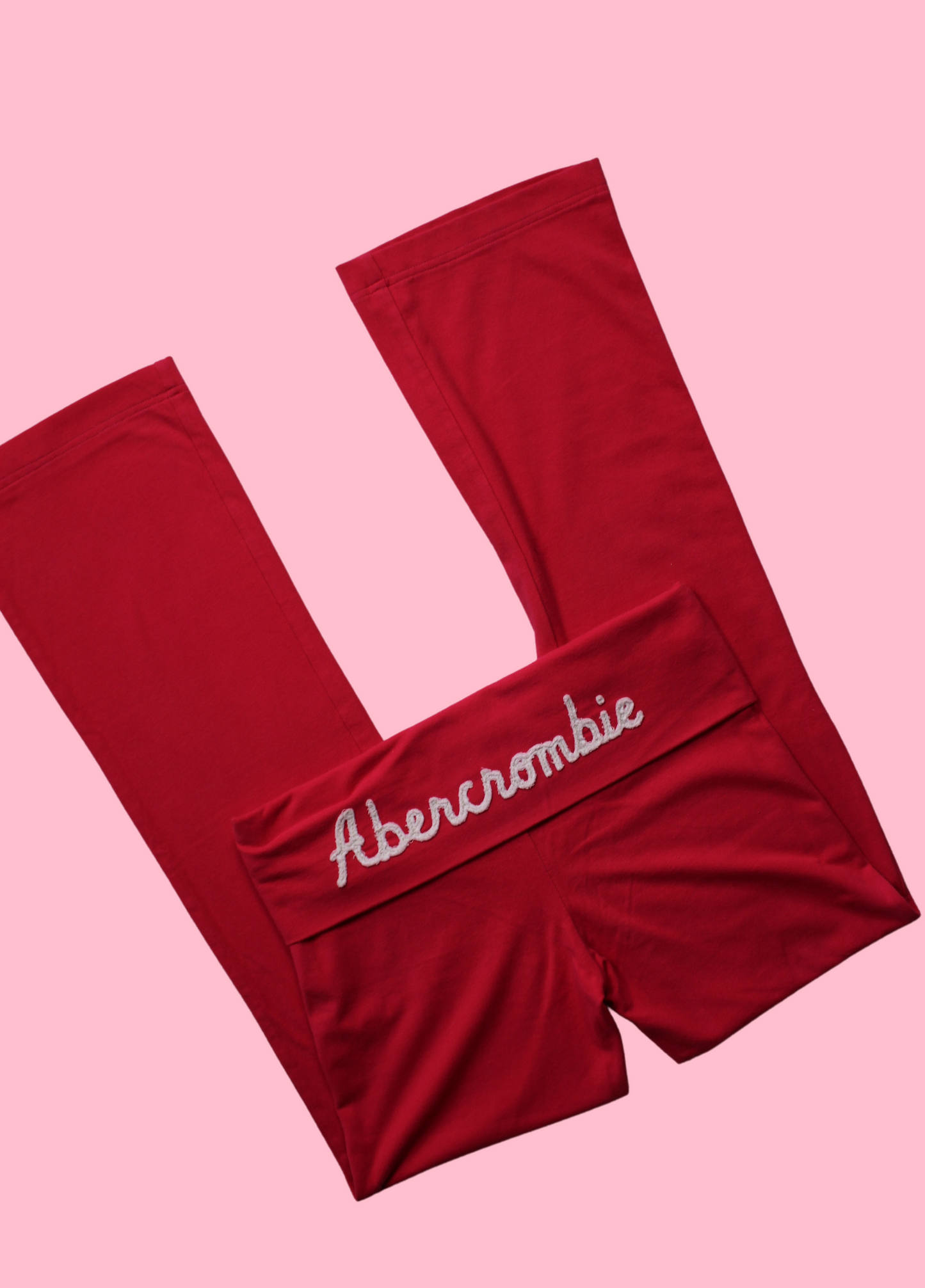 Pink Abercrombie Foldover Yoga Pants