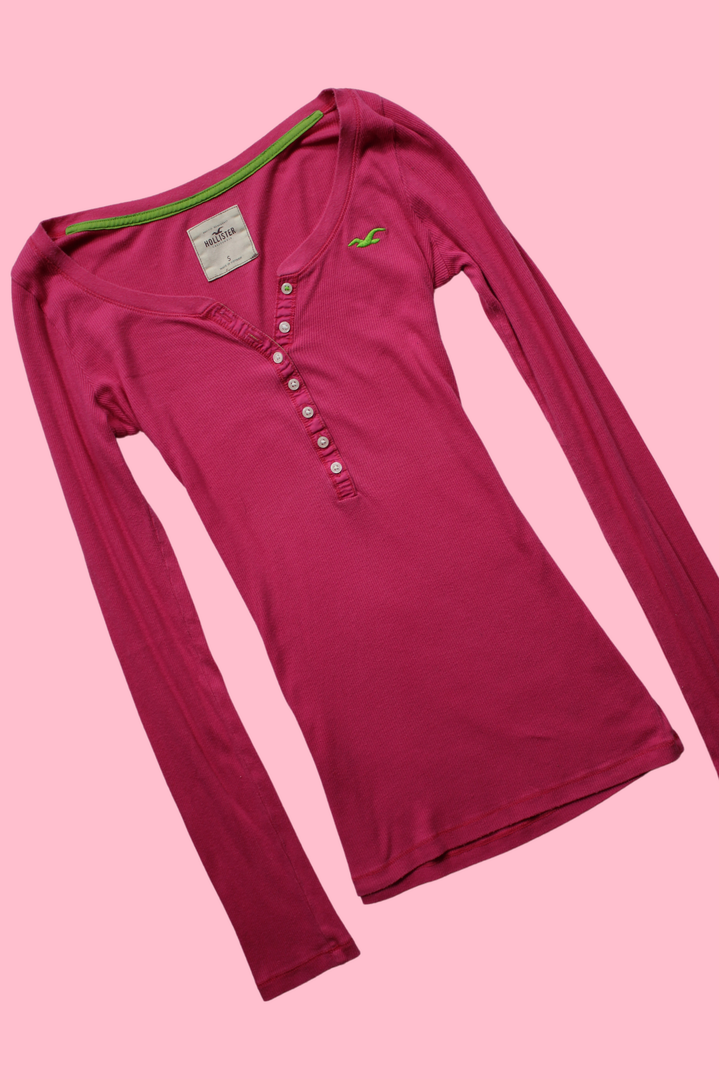 Pink Hollister Henley Top