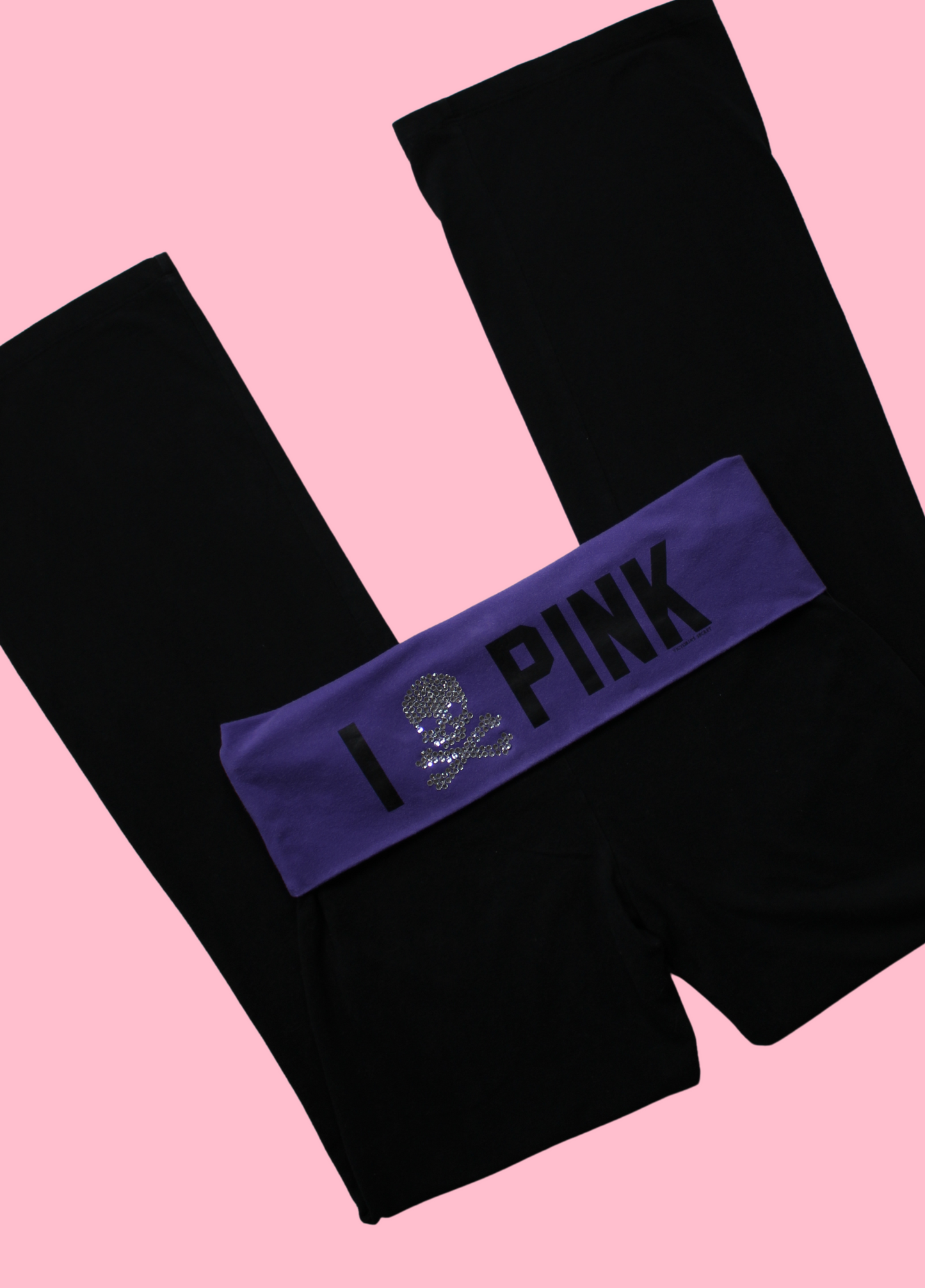 Purple VS PINK Foldover Yoga Pants