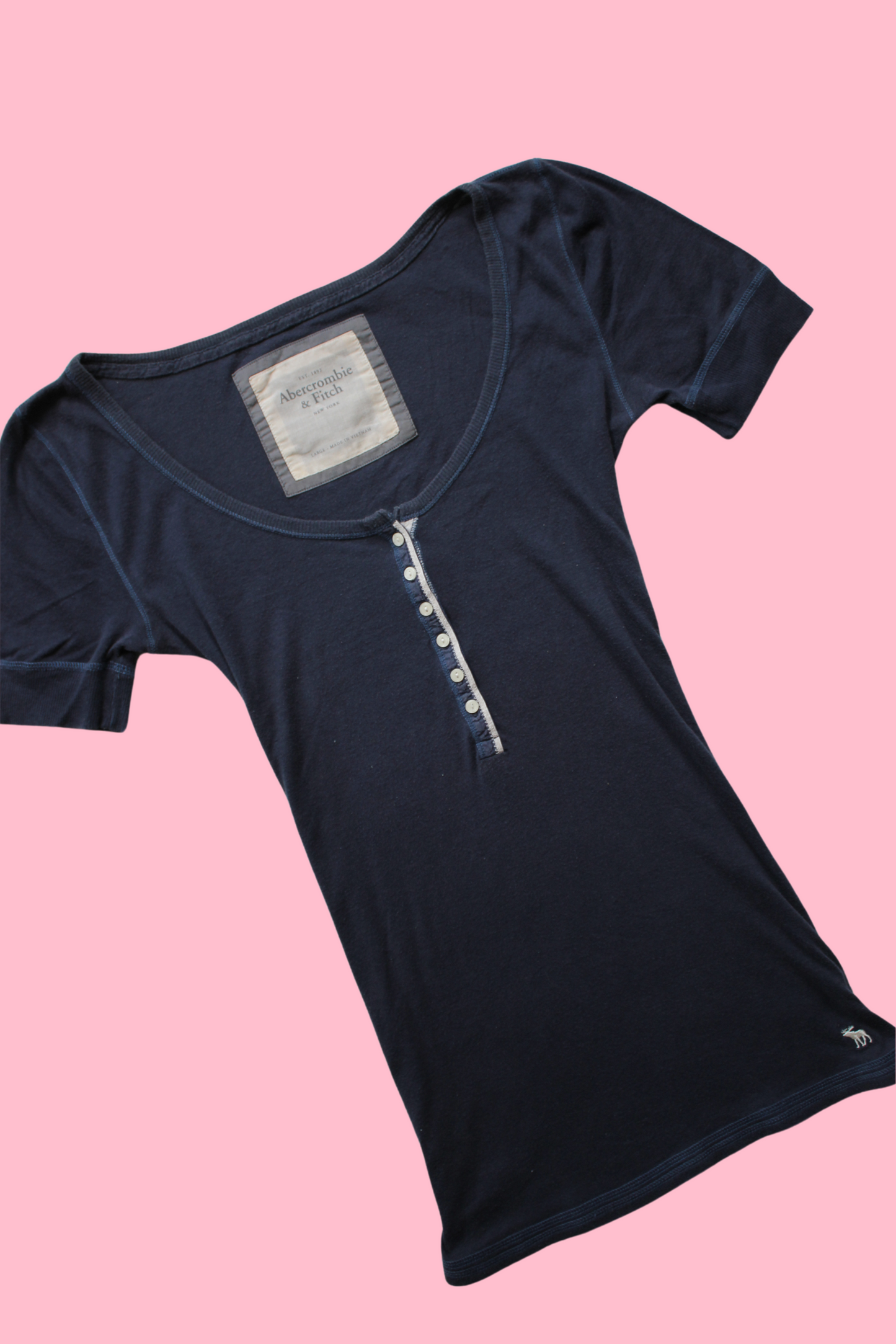 Blue Abercrombie Henley Top