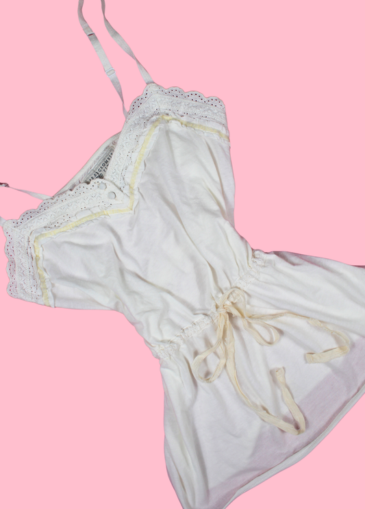 Cream Abercrombie Babydoll Cami Top