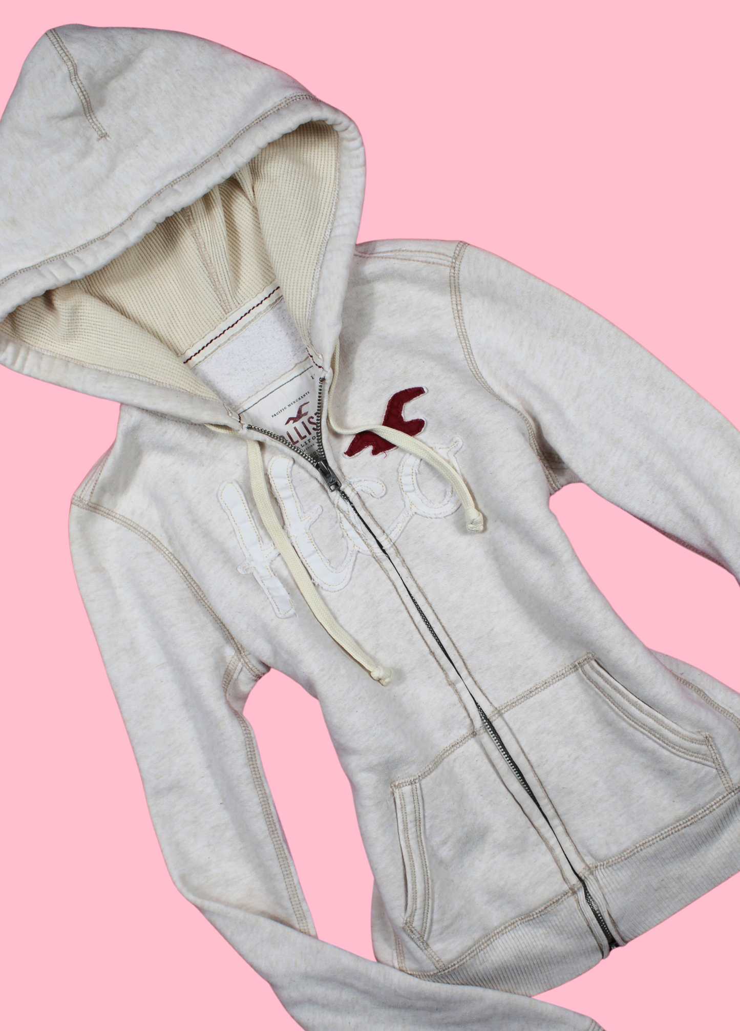 Off-White/Beige Hollister Hoodie