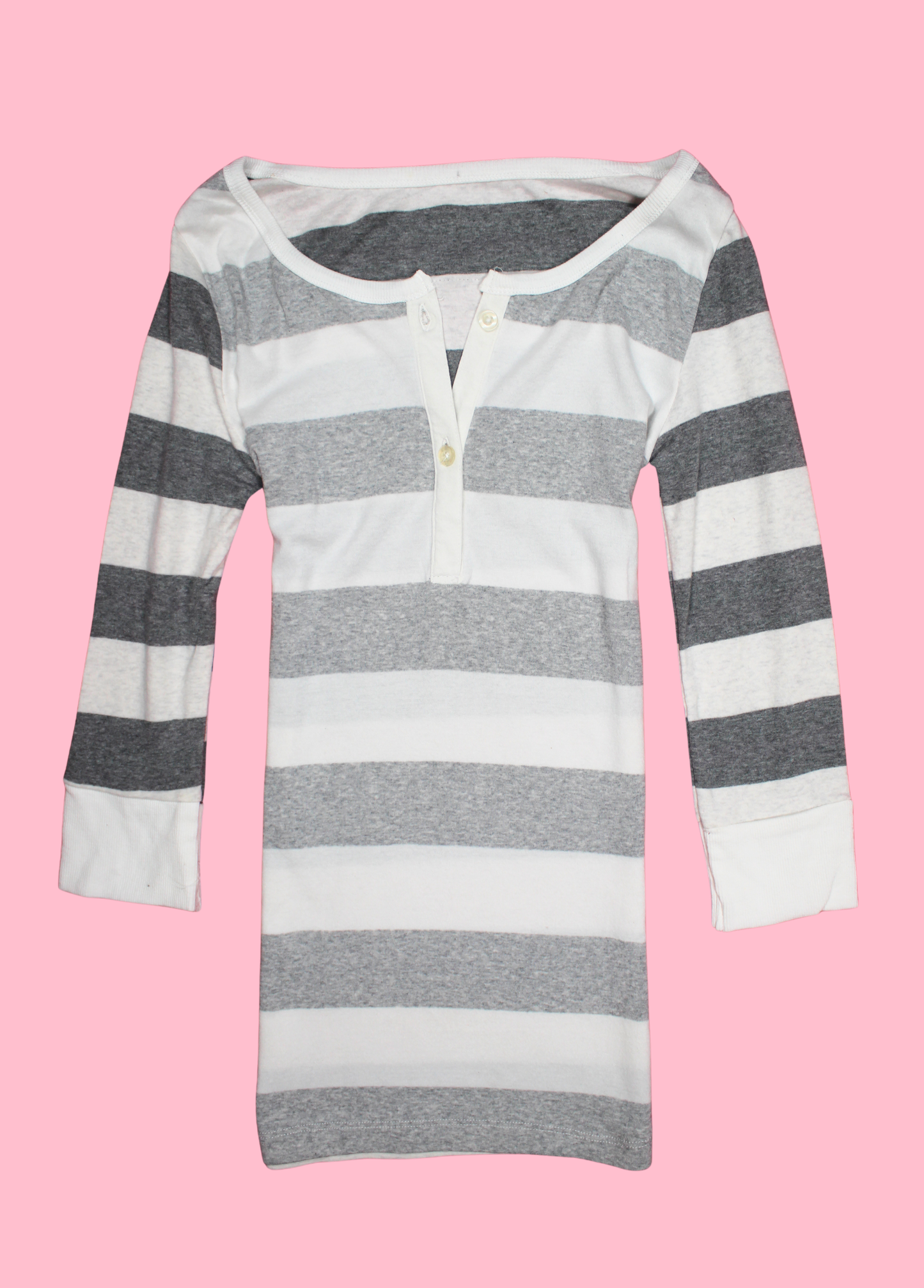 Light/Dark Grey Henley Top