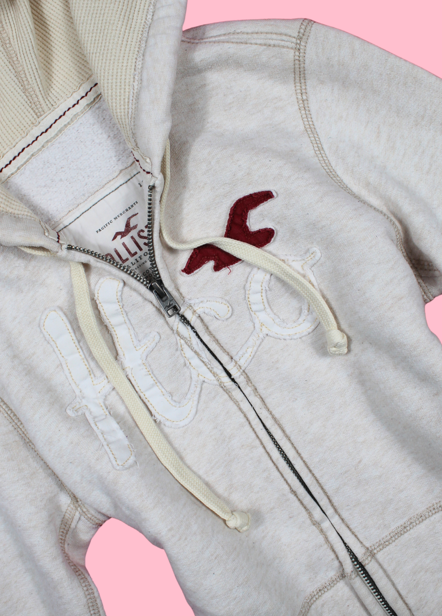 Off-White/Beige Hollister Hoodie