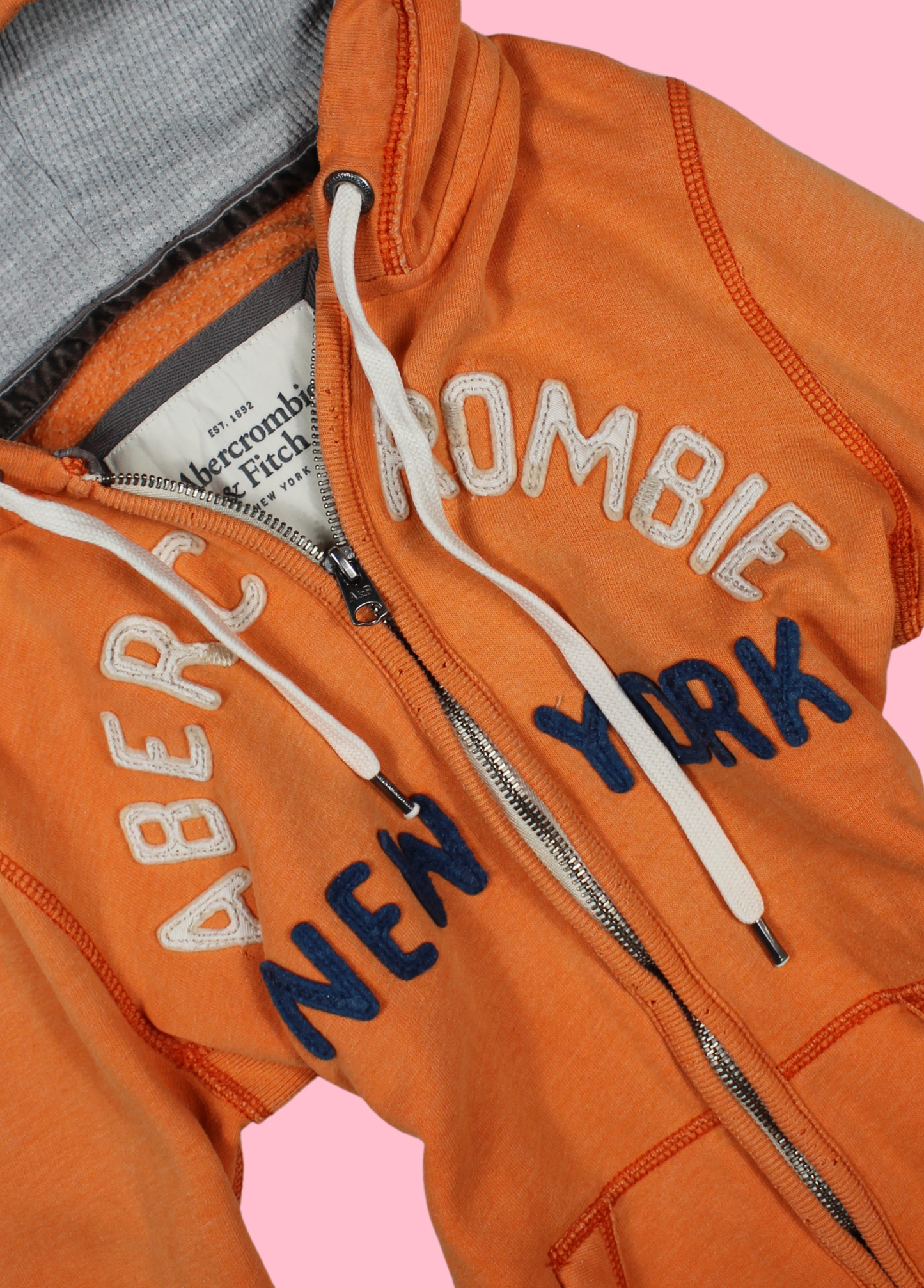 Light Orange Abercrombie Hoodie