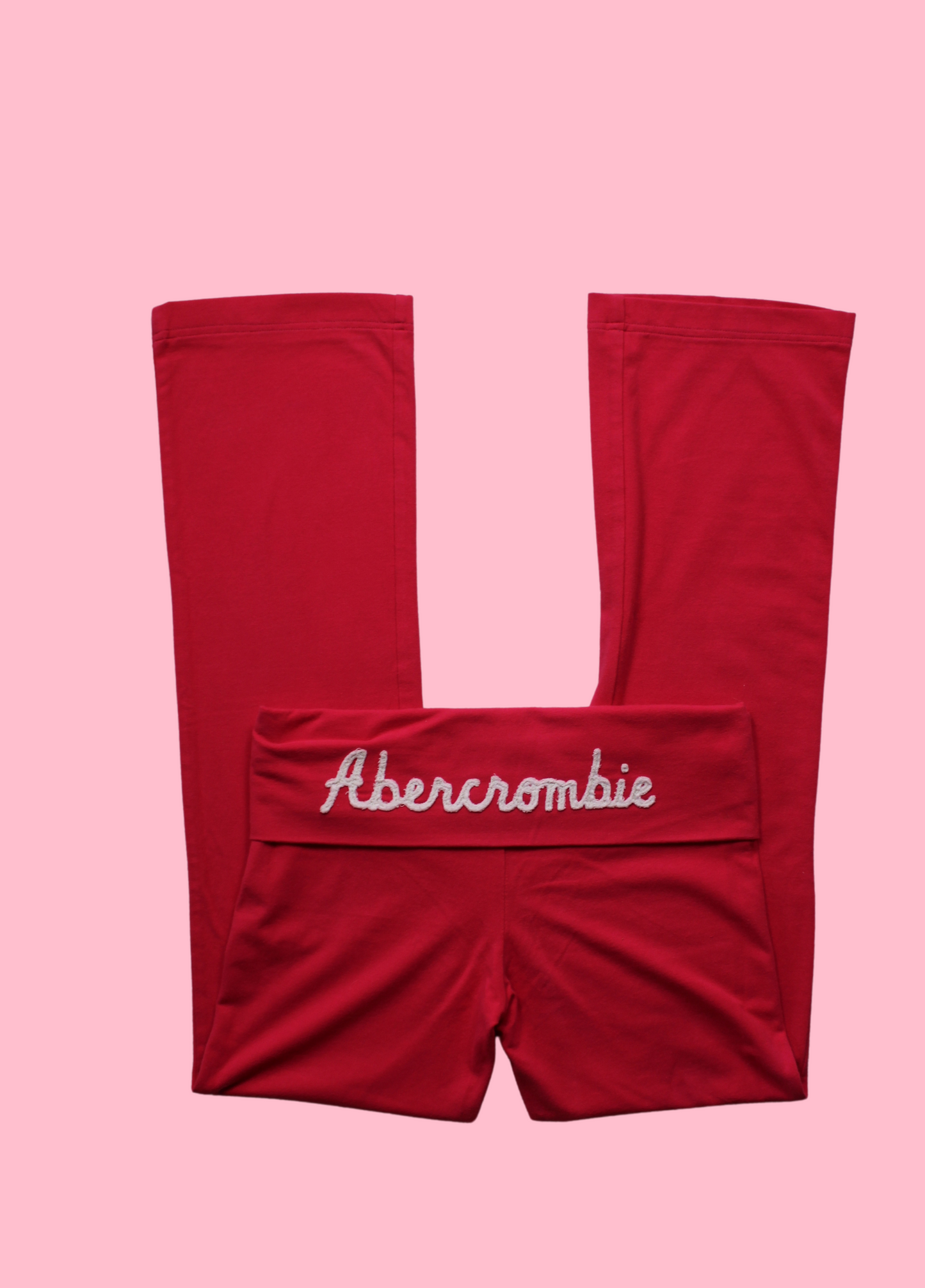 Pink Abercrombie Foldover Yoga Pants