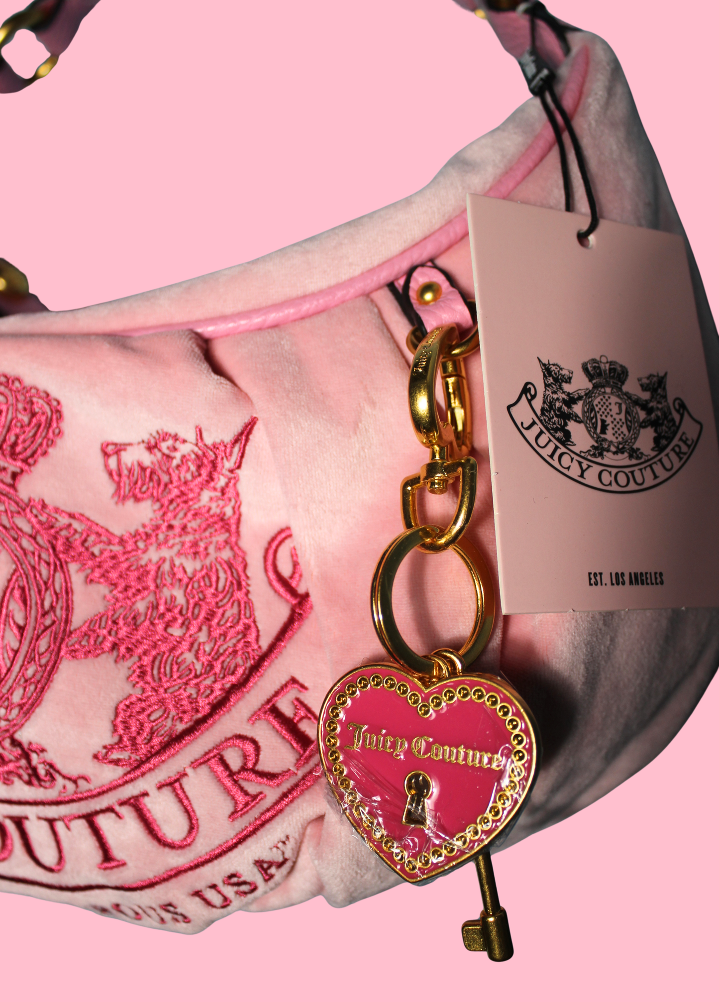 Juicy Couture UK 2025 Pink Velour Bag