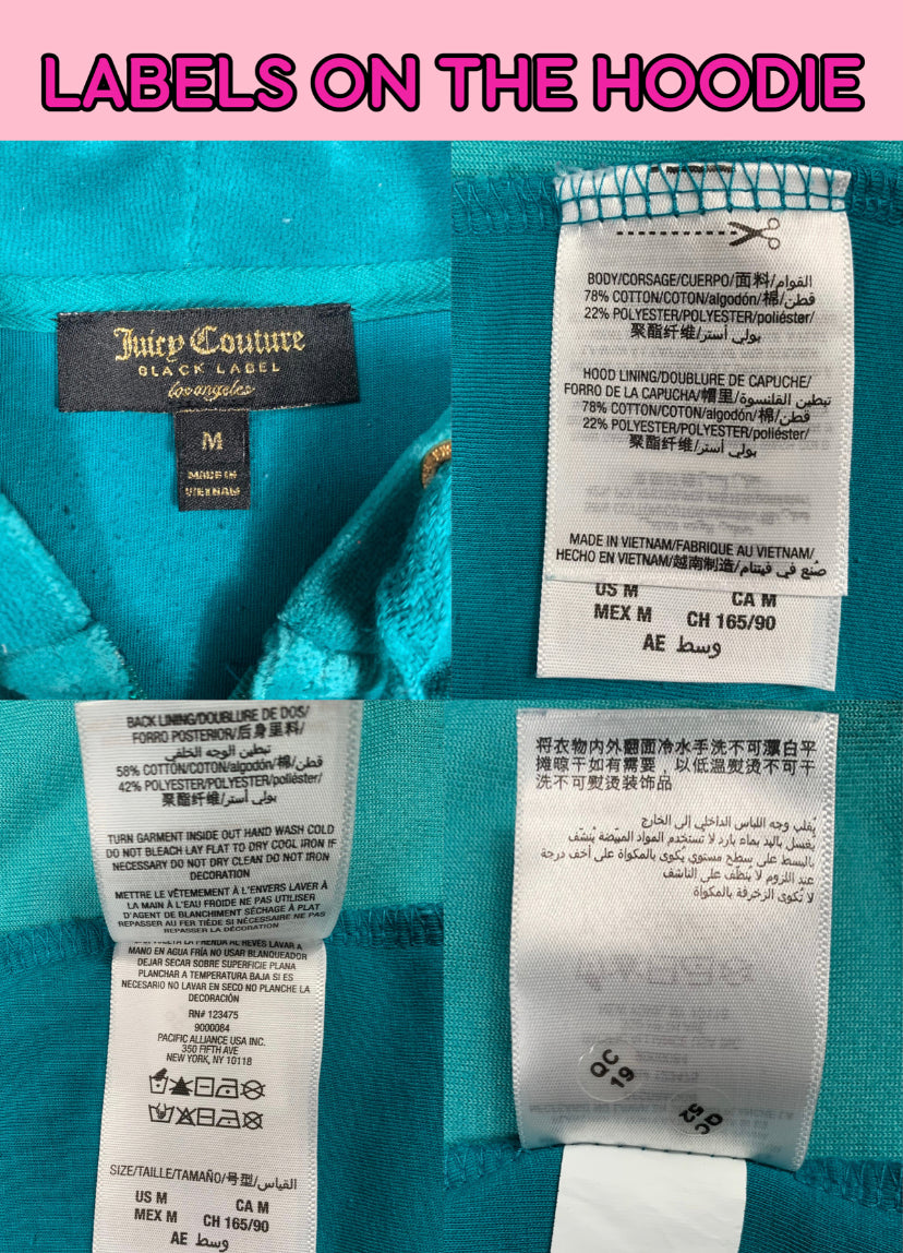 Juicy Couture Turquoise Velour Tracksuit