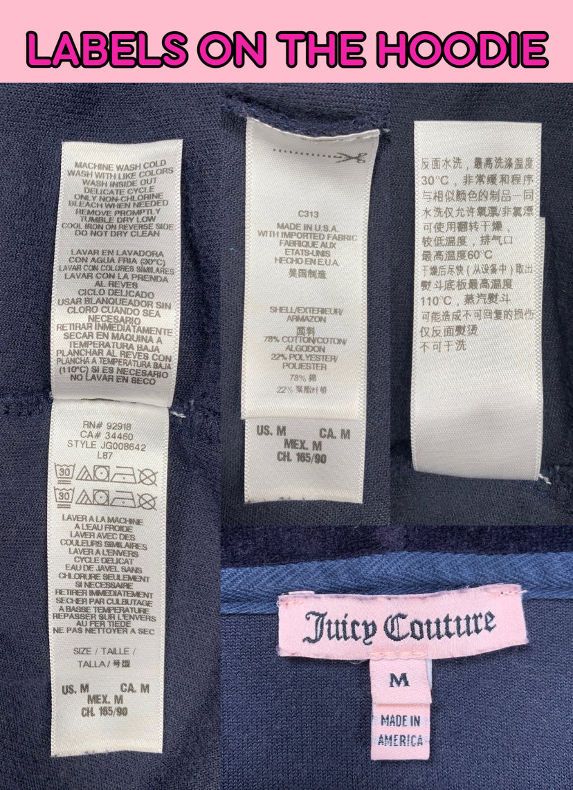 Juicy Couture Dark Blue Velour Tracksuit