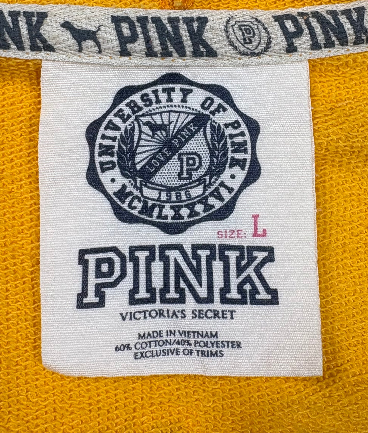 Mustard Victoria’s Secret PINK Jersey Tracksuit