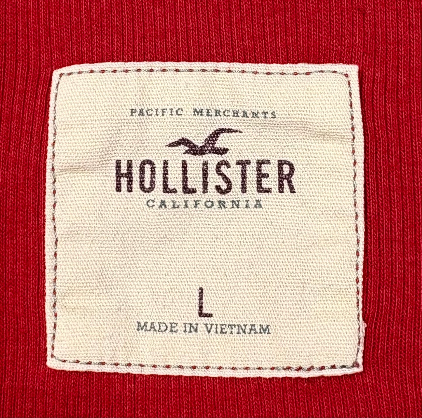 Red Hollister Henley Top