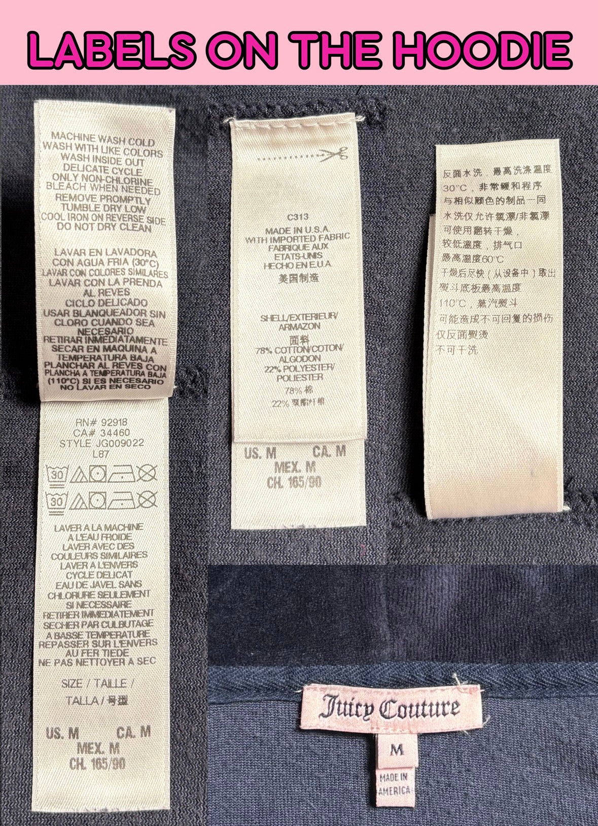 Juicy Couture Dark Blue Velour Tracksuit