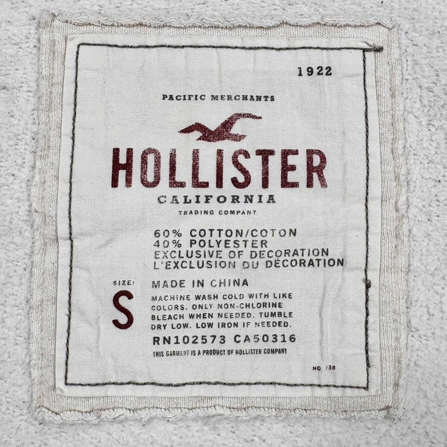 Off-White/Beige Hollister Hoodie