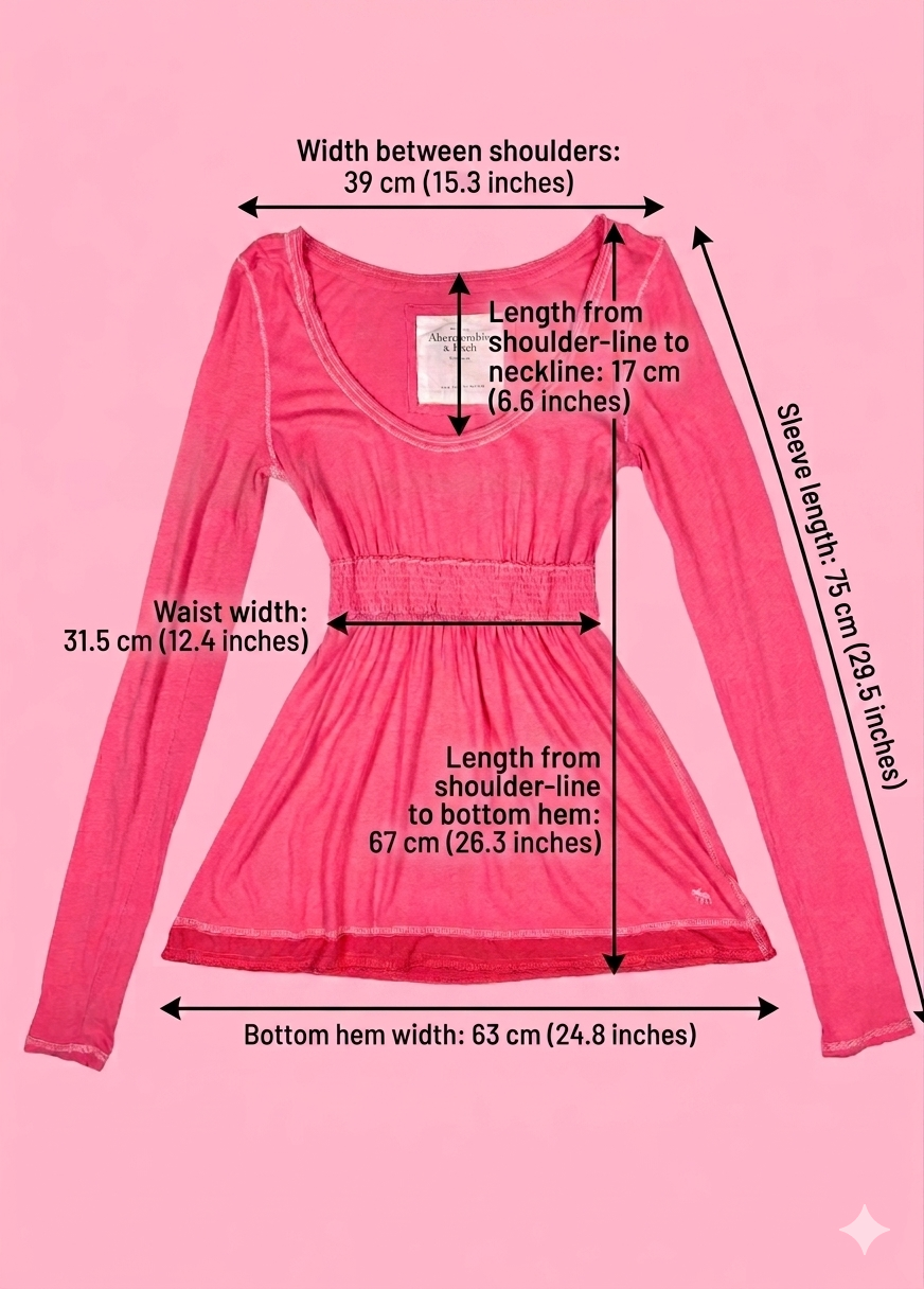 Rare Pink Abercrombie Babydoll Top